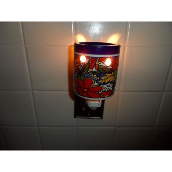 Talavera Electric Wax Warmer Plug-In Floral Design Aromatherapy Home Decor - Picture 7 of 7